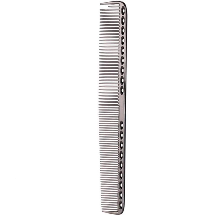 Grzebień metalowy fryzjerski duży grafitowy