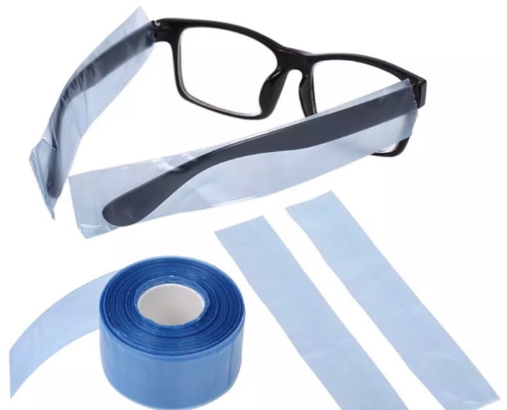 Jednorazowe foliowe osłonki na zauszniki okularów do koloryzacji 200 sztuk