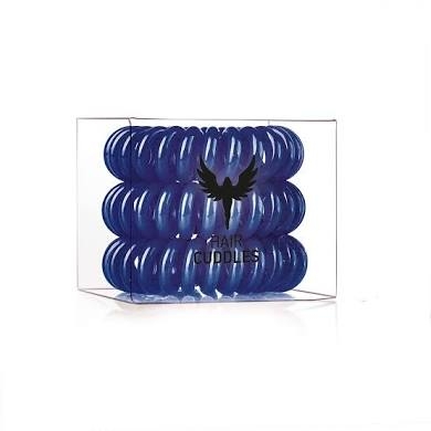 HH Simonsen Hair Cuddles Dark Blue granatowe sprężynowe gumki do włosów 3 szt.