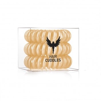 HH Simonsen Hair Cuddles Gold złote sprężynowe gumki do włosów 3 szt.