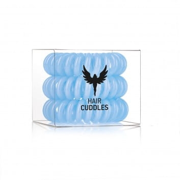HH Simonsen Hair Cuddles Light Blue jasnoniebieskie sprężynowe gumki do włosów 3 szt.