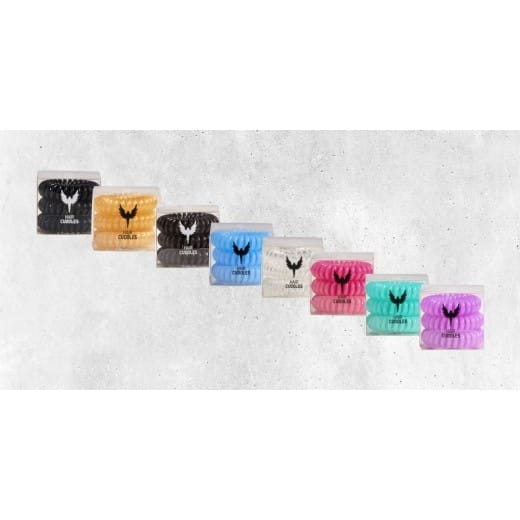 HH Simonsen Hair Cuddles Light Pink jasnoróżowe sprężynowe gumki do włosów 3 szt.