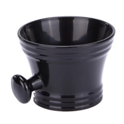 Klasyczna plastikowa miseczka do golenia - tygiel do wyrabiania piany czarny