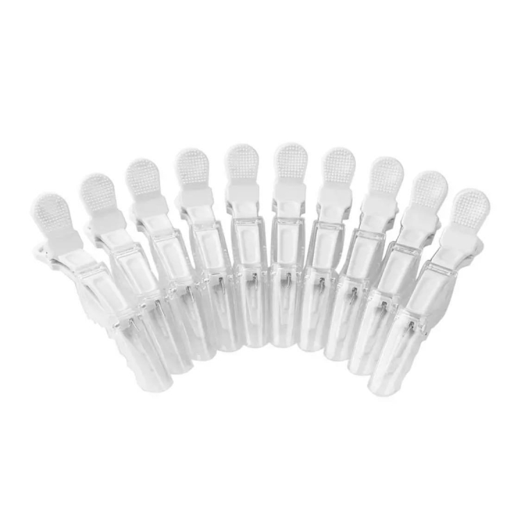 Klipsy do włosów krokodyle zestaw 10 sztuk kolorowe do sekcjonowania pasm