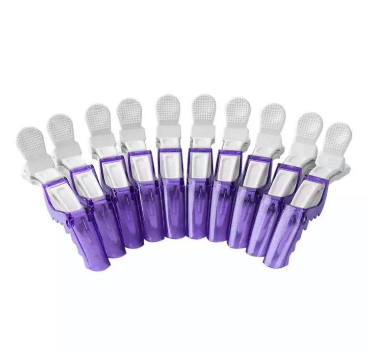 Klipsy do włosów krokodyle zestaw 10 sztuk kolorowe do sekcjonowania pasm