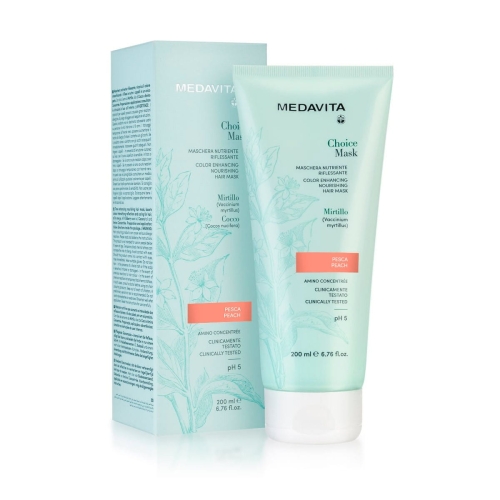 Medavita Choice Glowing Mask Peach koloryzująca maska brzoskwiniowa tonująca i rozświetlająca do włosów blond 200ml
