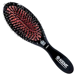 Kent Salon CSMM Classic Shine luksusowa średnia owalna szczotka z naturalnym włosiem dzika i nylonem nabłyszczająca z etui