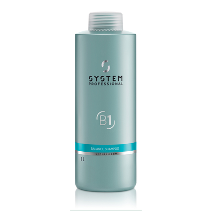System Professional Balance Shampoo B1 luksusowy szampon łagodzący do wrażliwej i podrażnionej skóry głowy salonowy XXL 1000ml