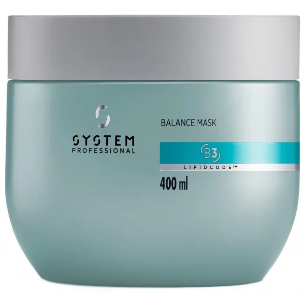 System Professional Balance Mask B3 luksusowa maska łagodząca i intensywnie nawilżająca do wrażliwej i suchej skóry głowy 400ml