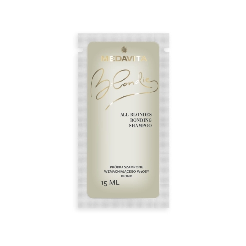 Medavita Blondie All Blondes Bonding Shampoo profesjonalny szampon odbudowujący wiązania do włosów blond saszetka testowa 15ml