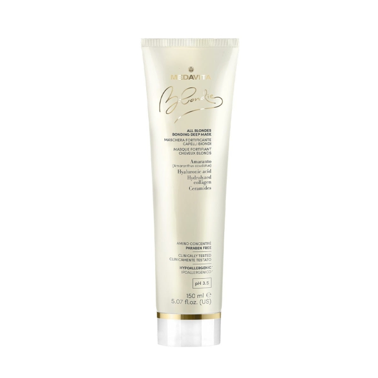Medavita Blondie All Blondes Bonding Deep Mask profesjonalna głęboko odbudowująca maska spajająca wiązania do włosów blond 150ml