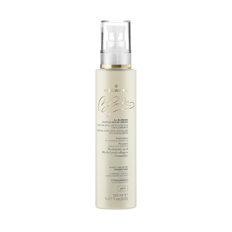 Medavita Blondie All Blondes Cuticle Sealer Cream profesjonalny zaawansowany krem uszczelniający i domykający łuski do włosów blond 150ml