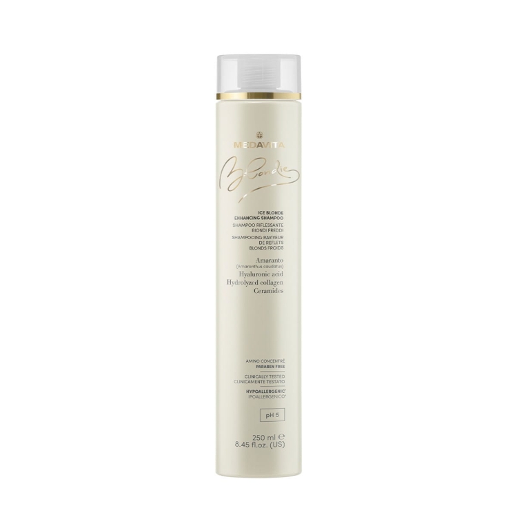 Medavita Blondie Ice Blonde Enhancing Shampoo profesjonalny szampon neutralizujący żółte tony do włosów blond i siwych 250ml