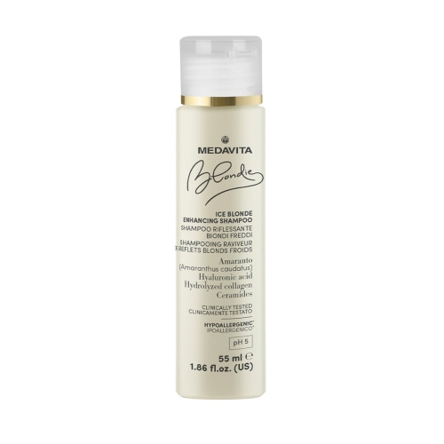 Medavita Blondie Ice Blonde Enhancing Shampoo profesjonalny szampon neutralizujący żółte tony wersja podróżna 55ml
