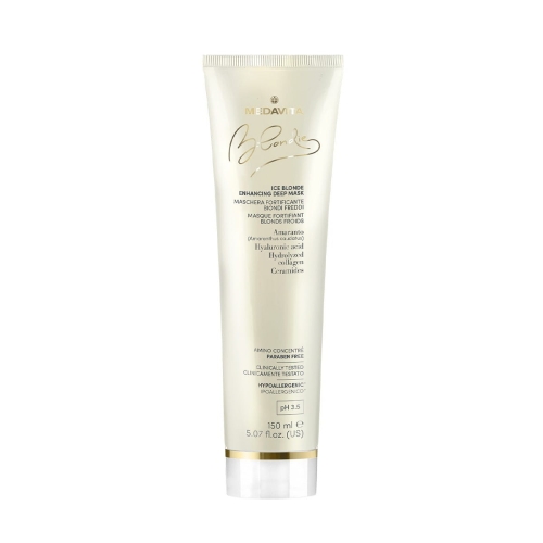 Medavita Blondie Ice Blonde Enhancing Deep Mask profesjonalna głęboko odbudowująca maska neutralizująca żółte tony do włosów blond i siwych 150ml