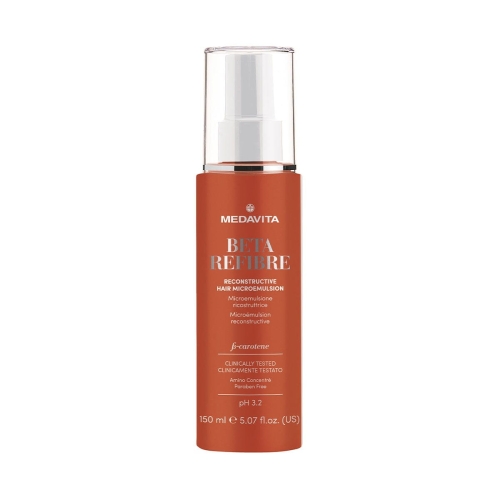 Medavita B-Refibre Reconstructive Hair Microemulsion profesjonalna głęboko rekonstruująca mikroemulsja w sprayu do włosów zniszczonych i łamliwych 150ml