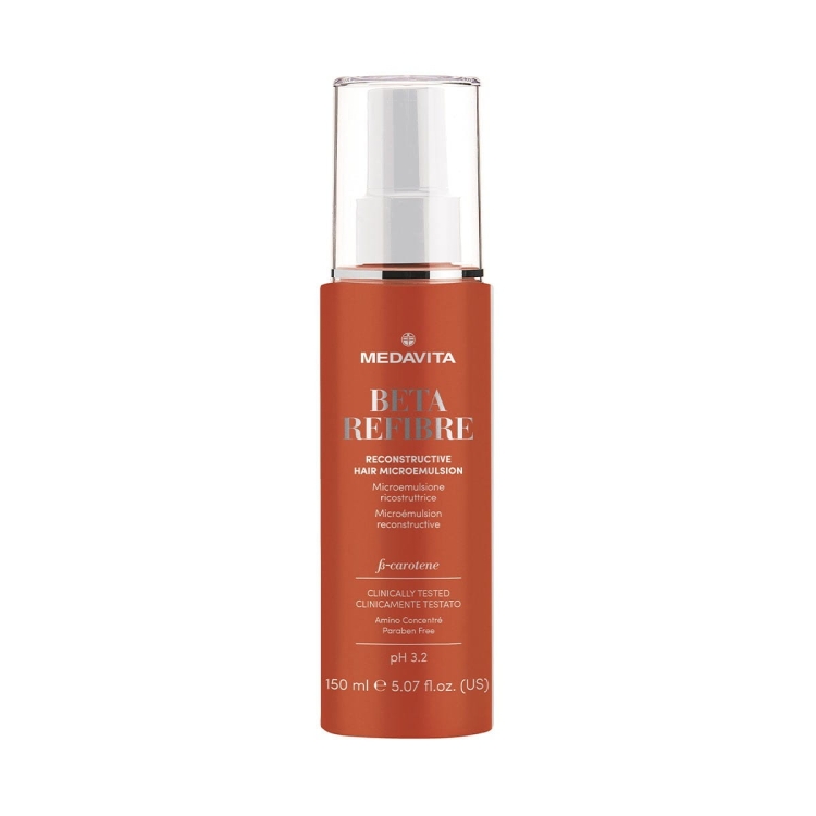 Medavita B-Refibre Reconstructive Hair Microemulsion profesjonalna głęboko rekonstruująca mikroemulsja w sprayu do włosów zniszczonych i łamliwych 150ml