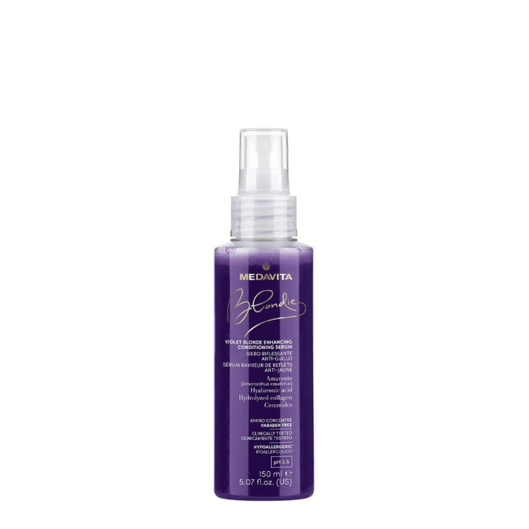 Medavita Blondie Violet Blonde Enhancing Conditioning Serum profesjonalne fioletowe serum wzmacniająco-neutralizujące bez spłukiwania do chłodnych i popielatych blondów 150ml