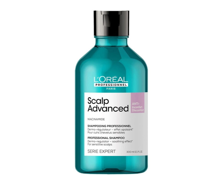 L'Oréal Professionnel Scalp Advanced Anti-Discomfort profesjonalny dermo-regulujący szampon kojący do wrażliwej i podrażnionej skóry głowy 300ml