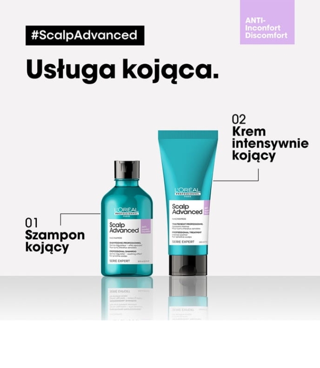 L'Oréal Professionnel Scalp Advanced Anti-Discomfort profesjonalny dermo-regulujący szampon kojący do wrażliwej i podrażnionej skóry głowy 300ml