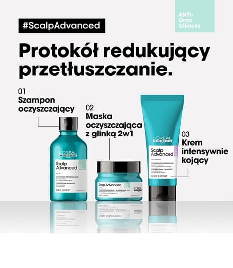 L'Oréal Professionnel Scalp Advanced Anti-Oiliness profesjonalny dermo-oczyszczający szampon do przetłuszczającej się skóry głowy 500ml