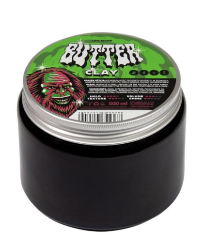 Pan Drwal Butter Clay matowa pomada glinka wodna do stylizacji włosów mocny chwyt Barbersize 500ml