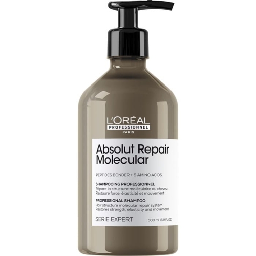L'Oréal Professionnel Serie Expert Absolut Repair Molecular szampon regenerujący do włosów zniszczonych z pompką 500ml