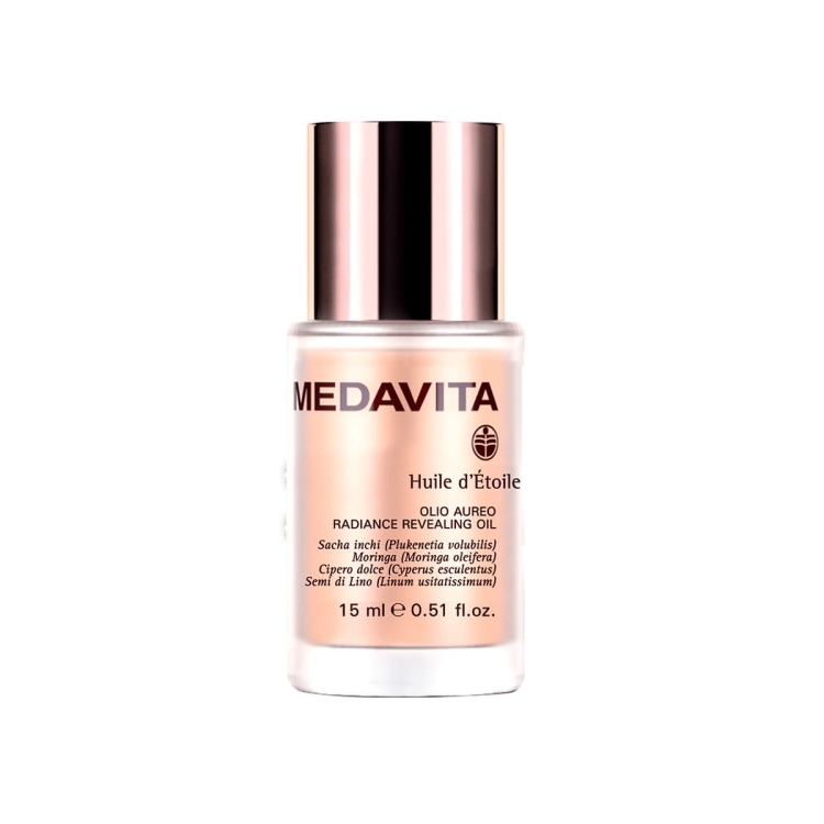 Medavita Huile d'Étoile Olio Aureo urzekająco rozświetlający olejek do włosów premium 15ml