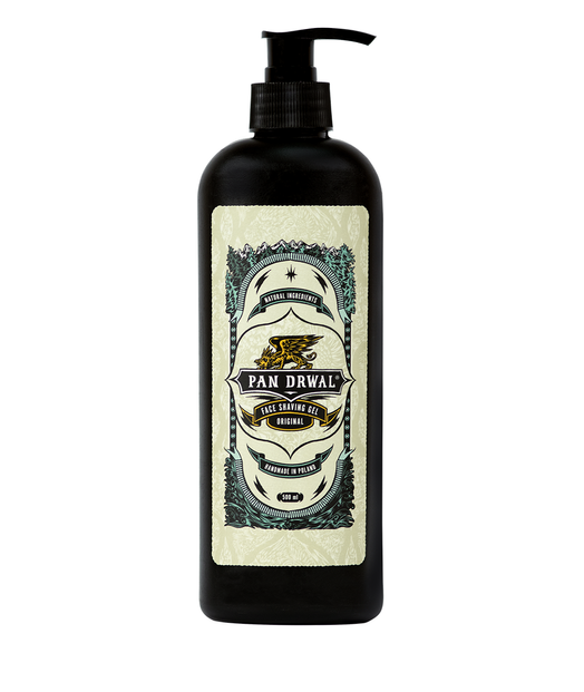Pan Drwal Original Face Shaving Gel profesjonalny przezroczysty żel do golenia i konturowania 500ml