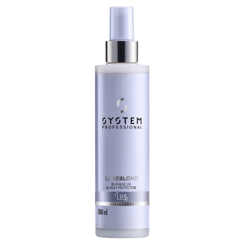 System Professional LuxeBlond LB5 Bi-Phase UV &amp; Heat Protector dwufazowa mgiełka termoochronna do włosów blond 180ml