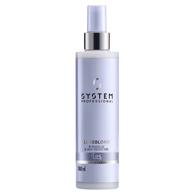 System Professional LuxeBlond LB5 Bi-Phase UV &amp; Heat Protector dwufazowa mgiełka termoochronna do włosów blond 180ml