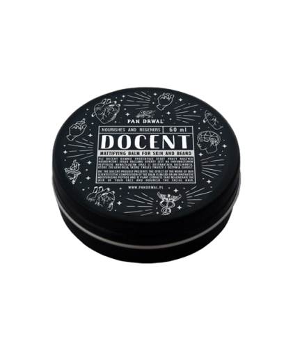Pan Drwal Docent matujący balsam do brody i skóry twarzy łagodzący z peptydami 60ml