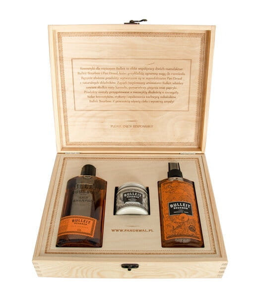 Pan Drwal x Bulleit Bourbon Hair Kit Milk Punch limitowany męski zestaw do pielęgnacji i stylizacji włosów szampon 250ml i pomada wodna 150g