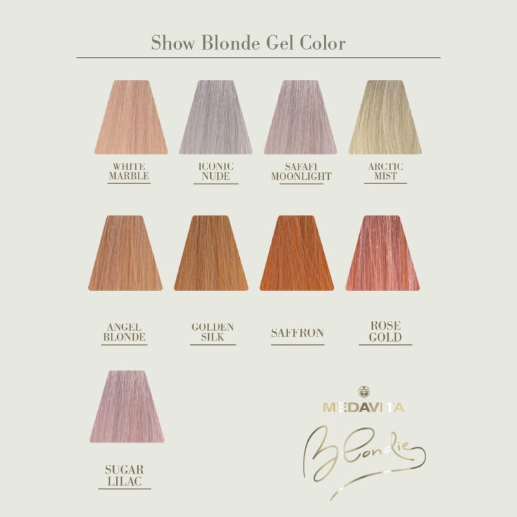 Medavita Choice Blondie Show Blonde Gel Color Golden Silk – złocisto-jedwabisty żel tonujący do włosów blond 100ml