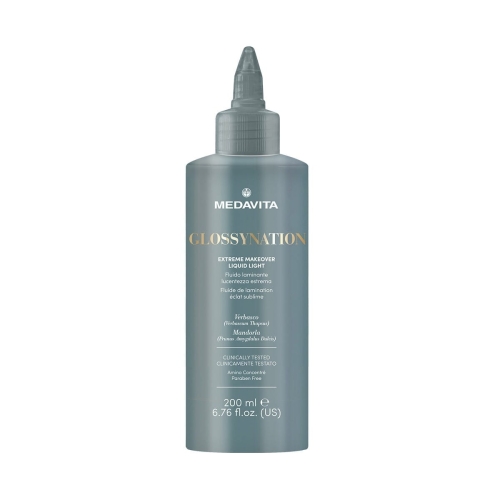 Medavita Glossynation Extreme Makeover Liquid Light – wygładzająca woda lamelarna nadająca efekt tafli 200ml