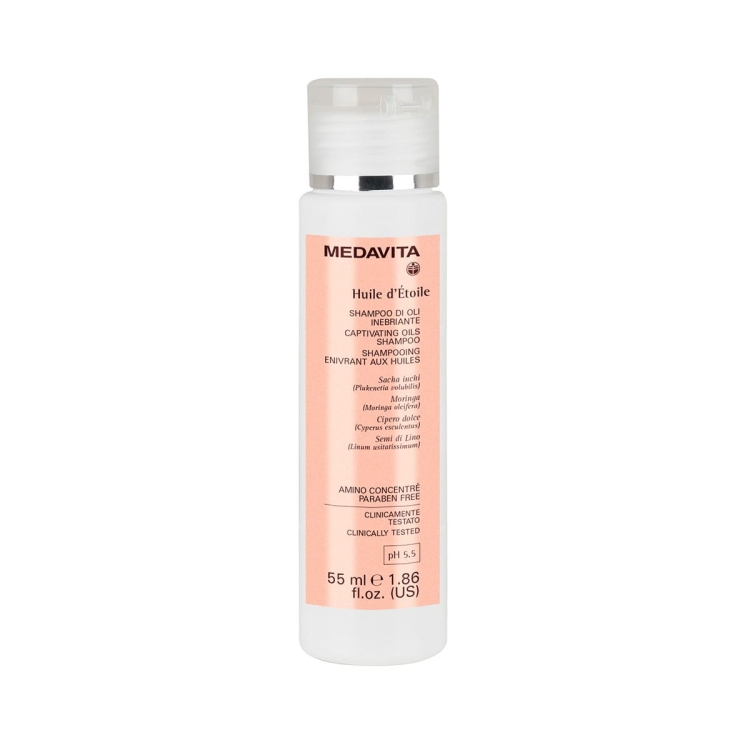 Medavita Huile d'Étoile Shampoo di Oli Inebriante rozświetlający szampon olejowy do włosów pH 5.5 55ml
