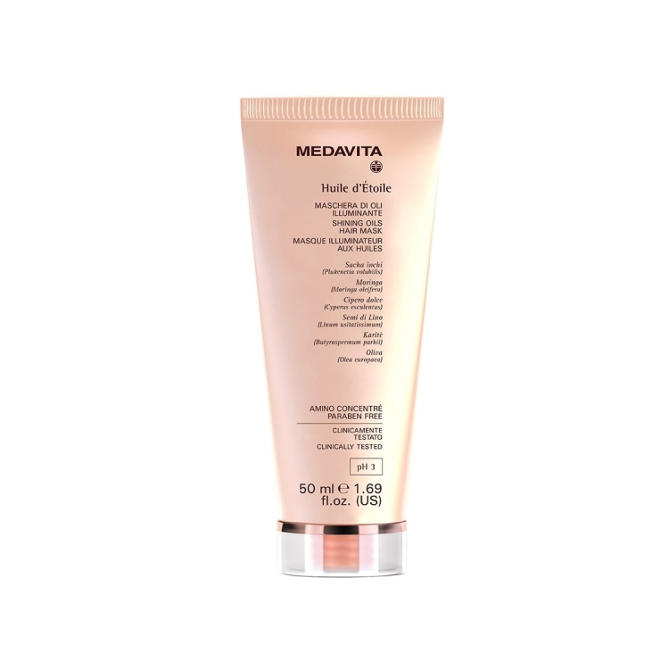 Medavita Huile d'Étoile Maschera di Oli Illuminante rozświetlająca maska olejowa do włosów pH 3.5 50ml