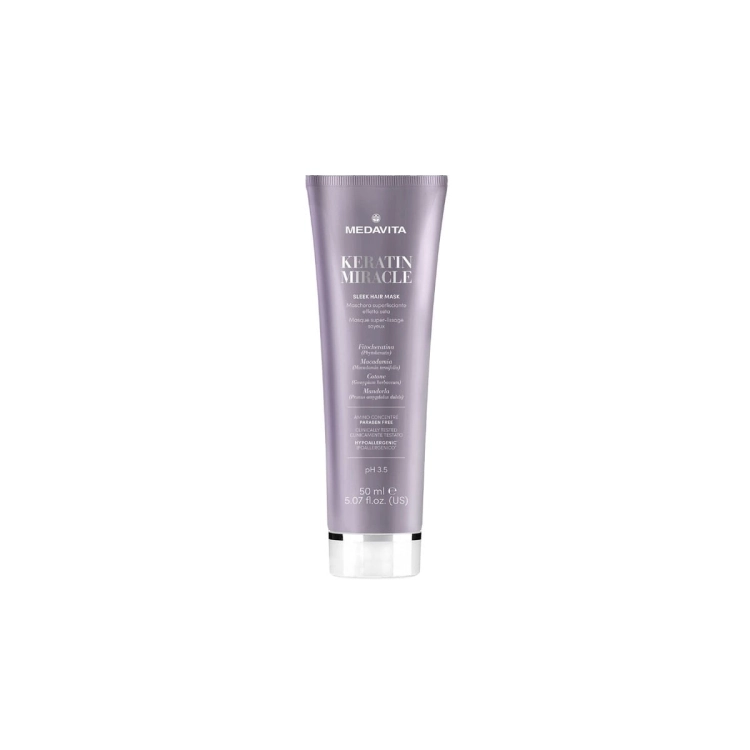 Medavita Keratin Miracle Sleek Hair Mask – ultra-wygładzająca maska keratynowa z efektem jedwabiu 50ml