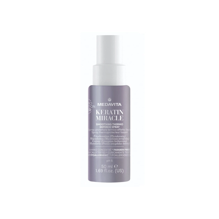 Medavita Keratin Miracle Smoothing Thermo Defence Spray – termoochronny spray keratynowy wygładzający włosy 50ml