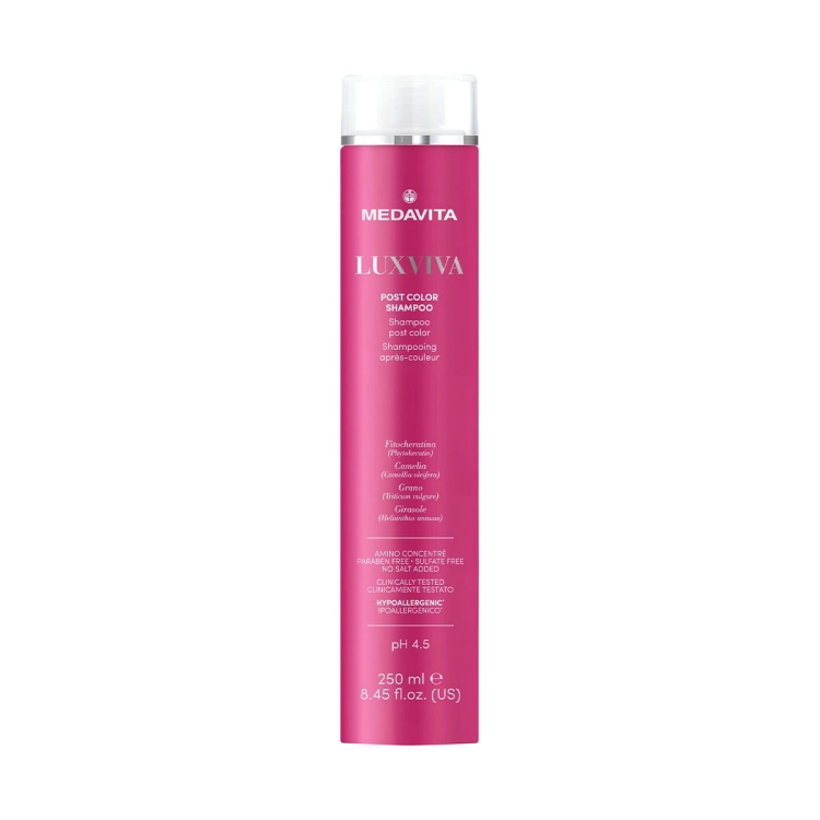 Medavita Luxviva Acidificante Post Color Shampoo – profesjonalny szampon zakwaszający po koloryzacji włosów 250ml