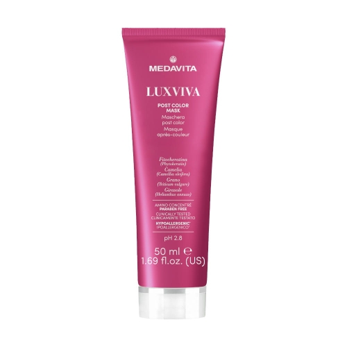 Medavita Luxviva Post Color Acidifying Mask – profesjonalna maska zakwaszająca po koloryzacji włosów 50ml (Travel Size)