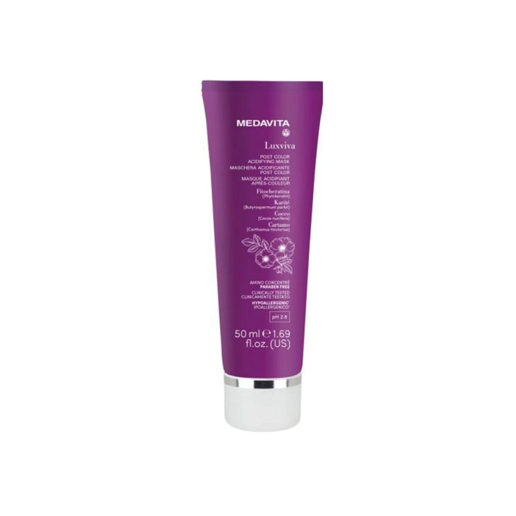 Medavita Luxviva Post Color Acidifying Mask – profesjonalna maska zakwaszająca do włosów farbowanych 50ml (Travel Size)