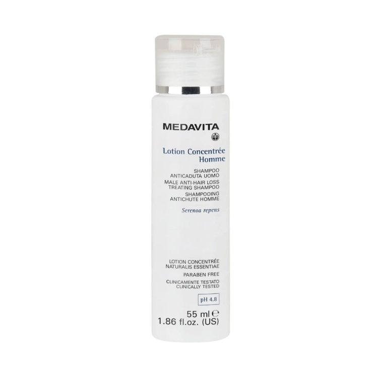Medavita Lotion Concentrée Homme Shampoo Anticaduta – profesjonalny szampon przeciw wypadaniu włosów dla mężczyzn 55ml