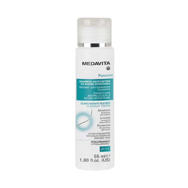 Medavita Puroxine Shampoo Instant Anti-Dandruff – szampon przeciwłupieżowy 55ml (Travel Size)