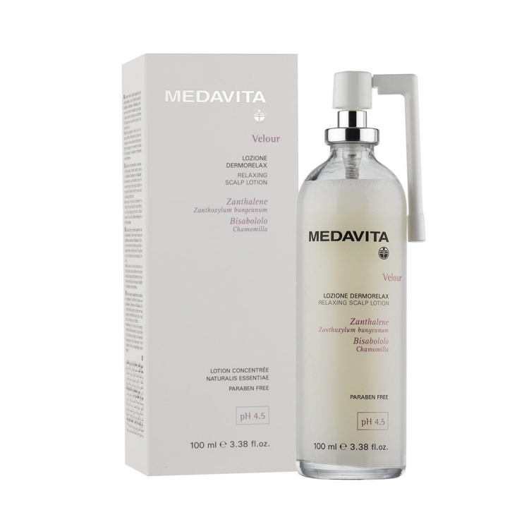 Medavita Velour lozione dermorelax relaksujący tonik lotion do wrażliwej skóry głowy 100ml