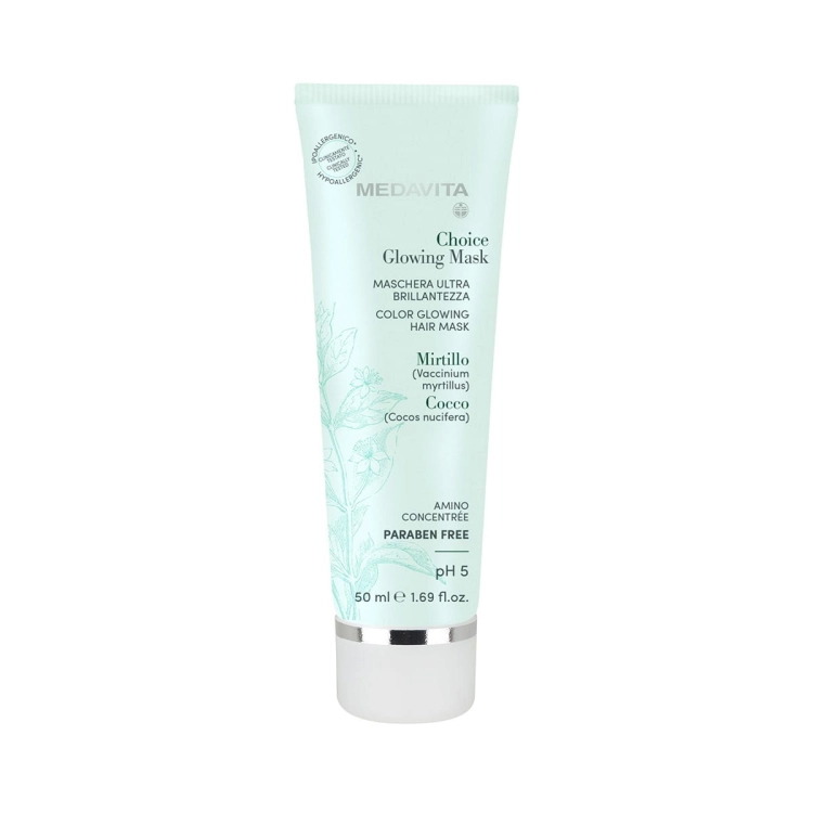 Medavita Choice Color Glowing Mask – rozświetlająca maska ochronna do włosów farbowanych i naturalnych 50ml