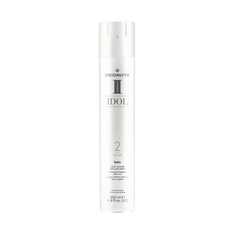 Medavita Idol Satin Light Shaper Dry Hair Spray – lekki suchy lakier elastycznie utrwalający do stylizacji włosów 500ml