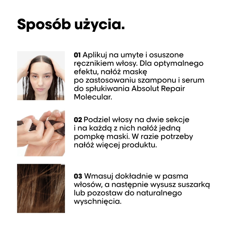L'Oréal Professionnel Serie Expert Absolut Repair Molecular maska bez spłukiwania termoochronna 100ml