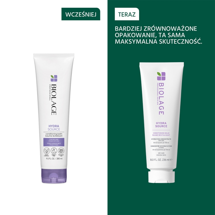 Biolage Hydra Source intensywnie nawilżająca odżywka do włosów suchych 236ml