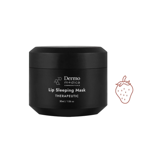 DERMOMEDICA Lip Sleeping Mask Strawberry 30 g – terapeutyczna maska do ust truskawka